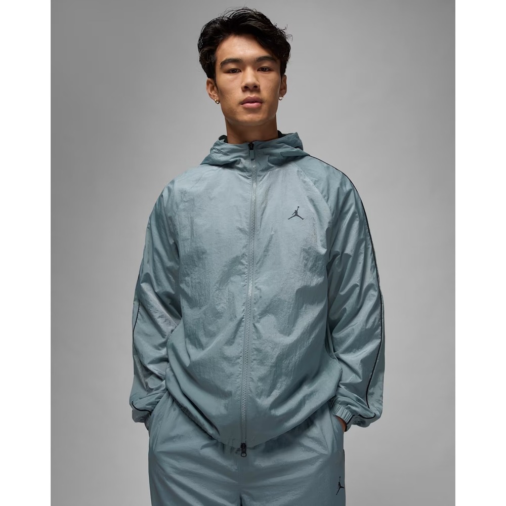 Nike Jordan Sport Classic Hooded Windbreaker Jacket Men Large Aviator Grey NWT